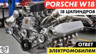 Porsche W18! Новый Двигатель на 18 Цилиндров! Ответ Электромобилям!